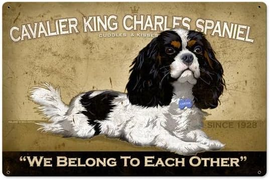 Home Bar And Coffee - Tanda Timah Logam Retro Cavalier King