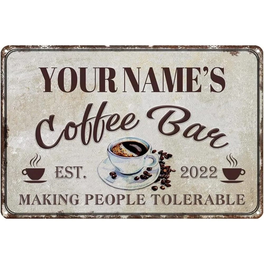 Home Bar And Coffee - Papan Logam Retro Kustom untuk Kedai