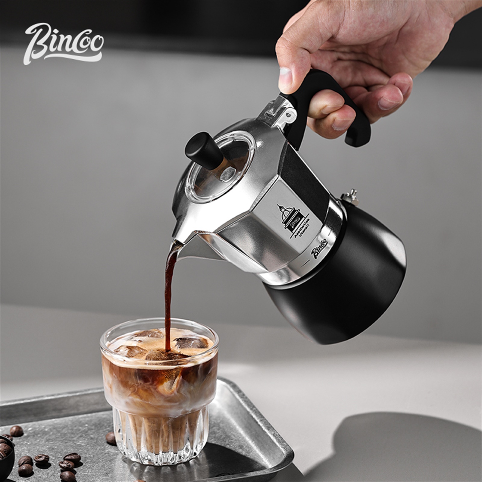 Home Barista - BINCOO Teko Moka Katup Ganda, Pembuat