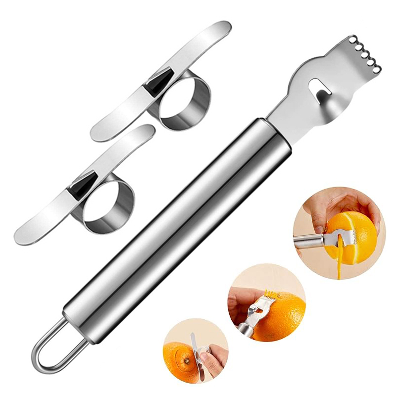 Peeler Channel Knife - 3 Buah Parutan Lemon Pengupas Jeruk