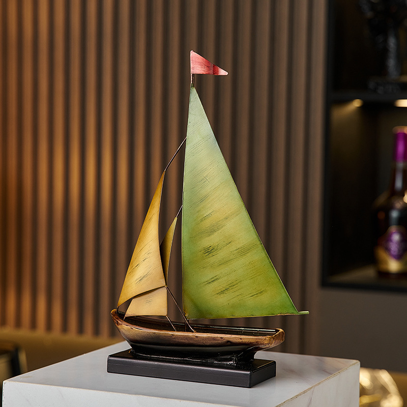 Home Bar Setup - Ornamen Model Perahu Layar Kreatif, Dekorasi