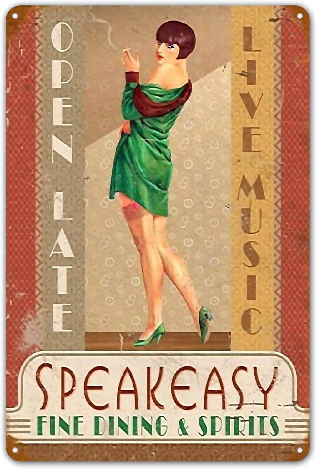 Speakeasy Vintage Tin Metal Si - Home Bar And Coffee ulasan dan harga