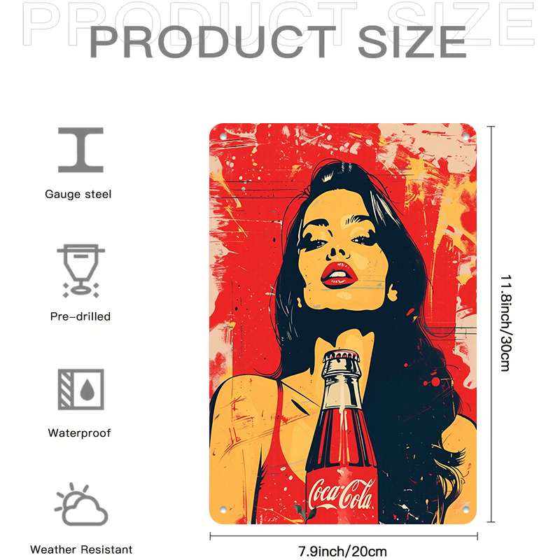 1PC Lukisan Kaleng Coca Cola G - Home Bar And Coffee ulasan dan harga