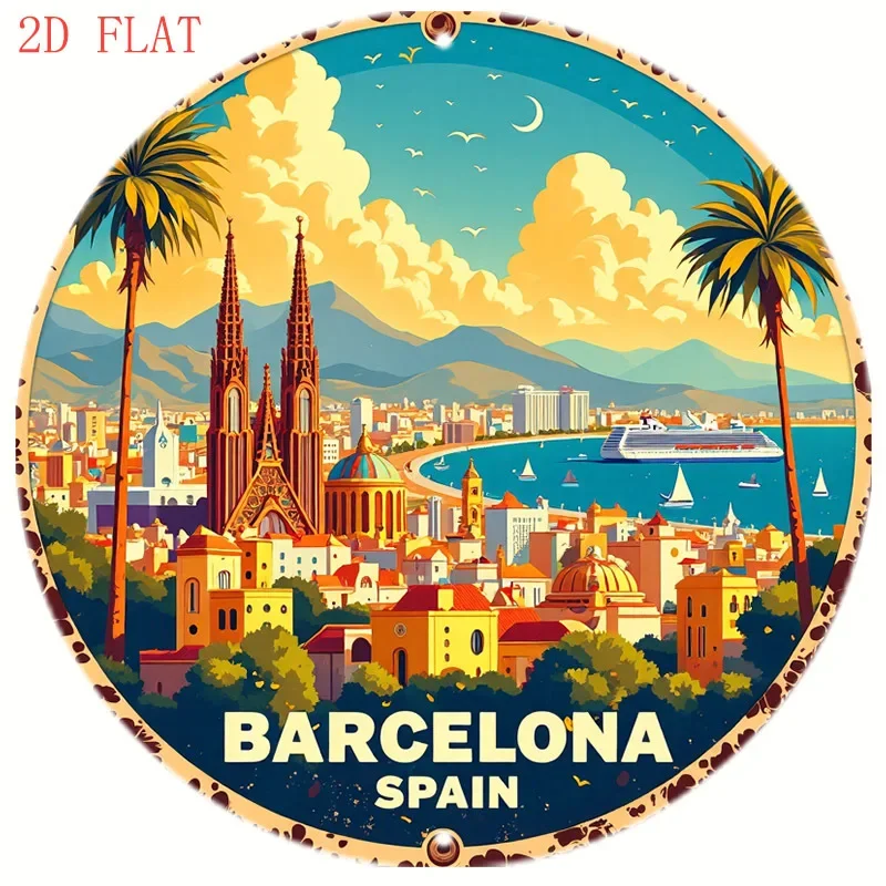 Papan Logam Pemandangan Barcel - Home Barcelona ulasan dan harga