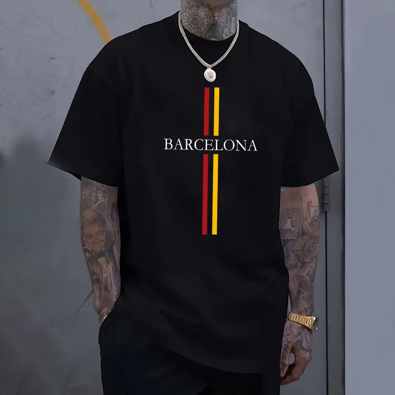 Kaus Katun Pria Barcelona Atas - Home Barcelona ulasan dan harga