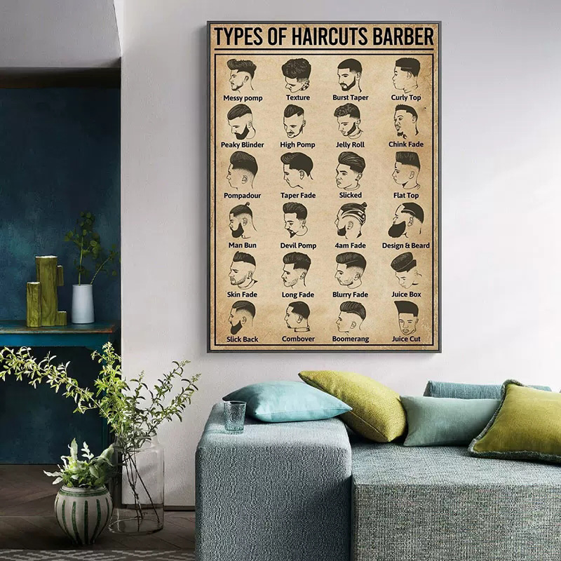 Poster Tukang Cukur Jenis Poto - Home Barber ulasan dan harga