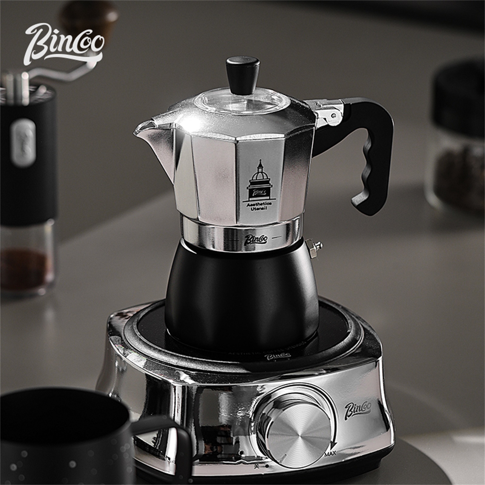 BINCOO Teko Moka Katup Ganda,  - Home Barista ulasan dan harga