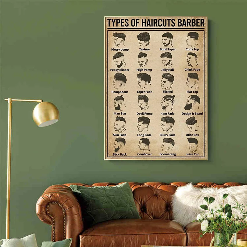 Poster Tukang Cukur Tipe Retro - Home Barber ulasan dan harga