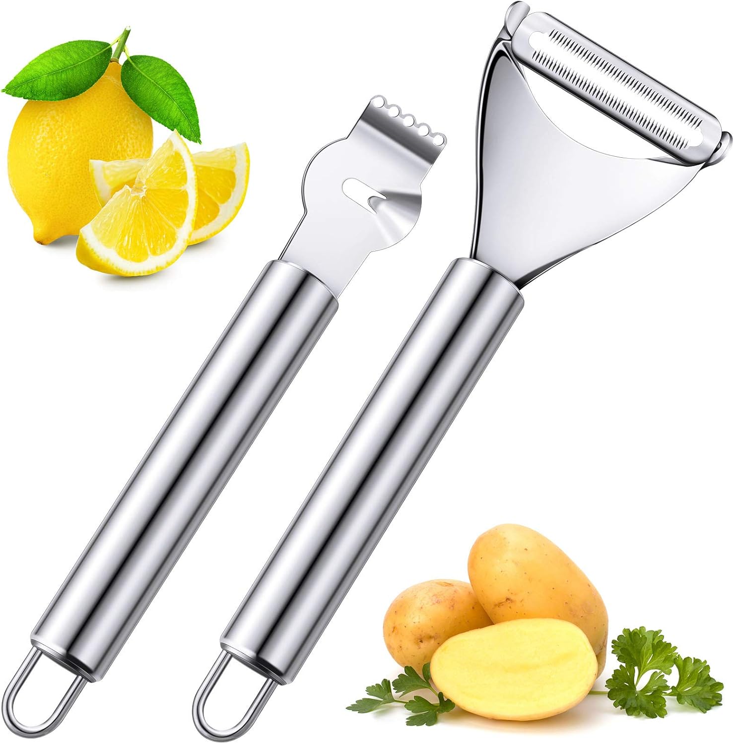 2 Buah Pengupas Jeruk Lemon St - Peeler Channel Knife ulasan dan harga