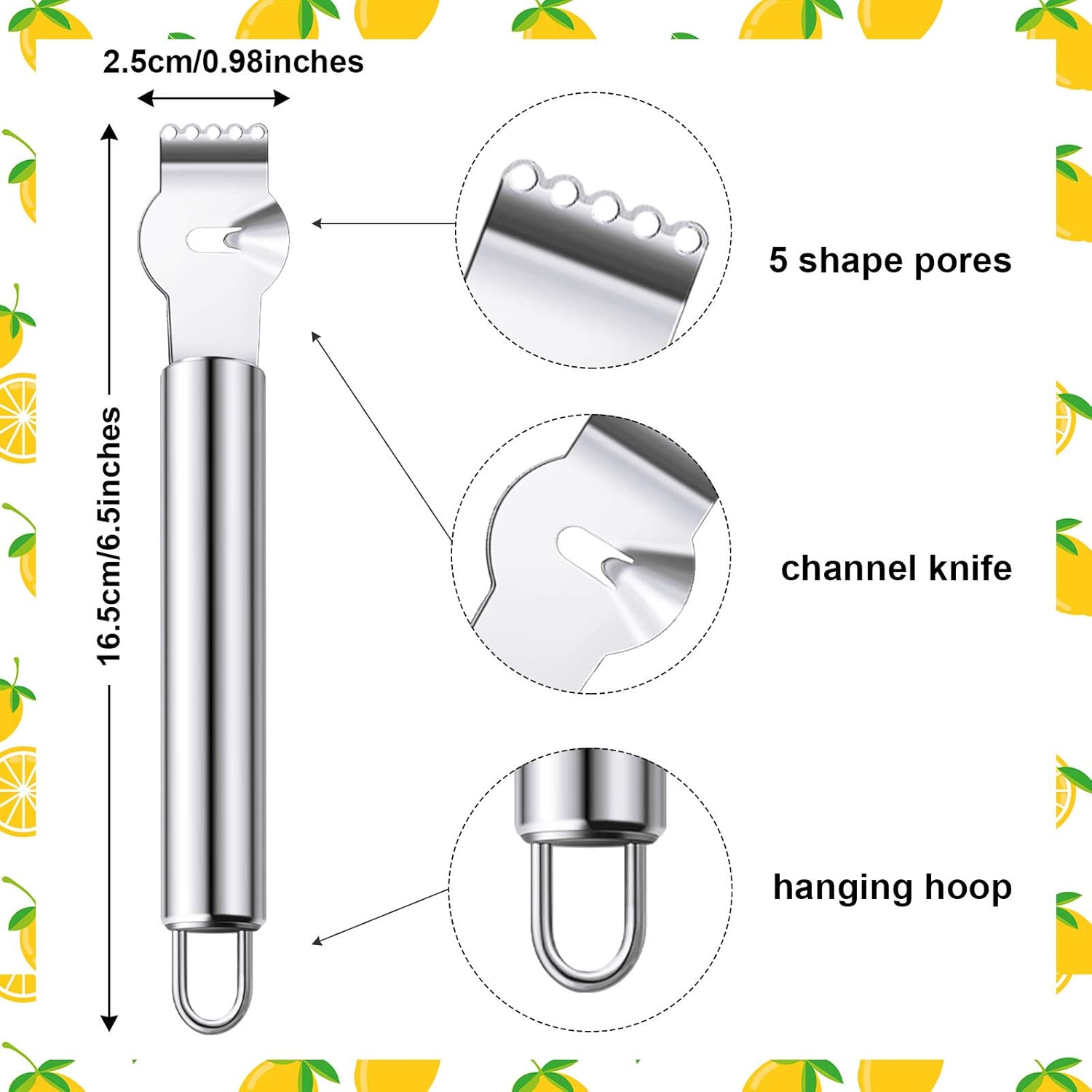 2 Buah Pengupas Jeruk Lemon St - Peeler Channel Knife ulasan dan harga