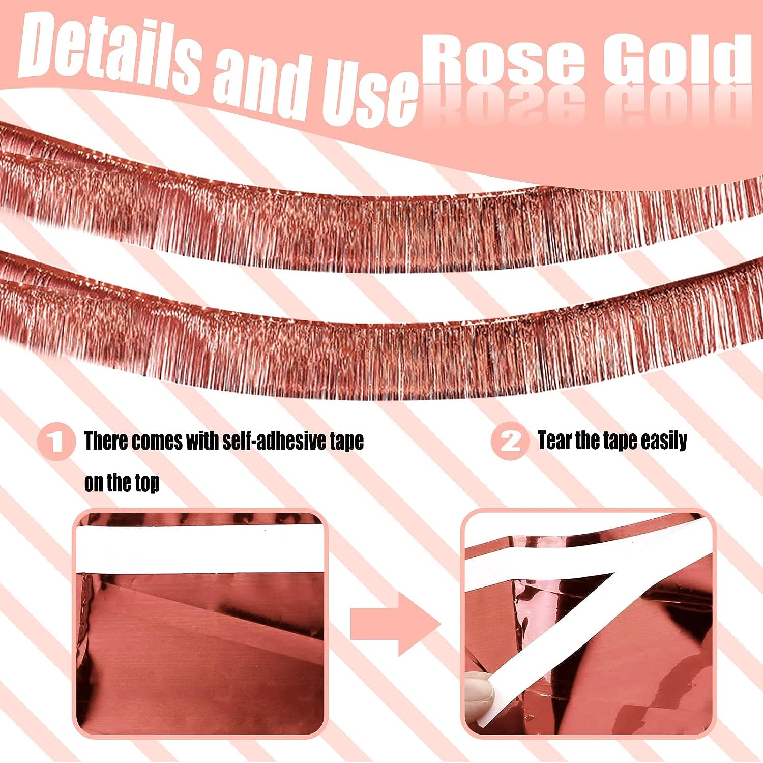 30x300CM Foil Fringe Garland s - Home Bargains ulasan dan harga