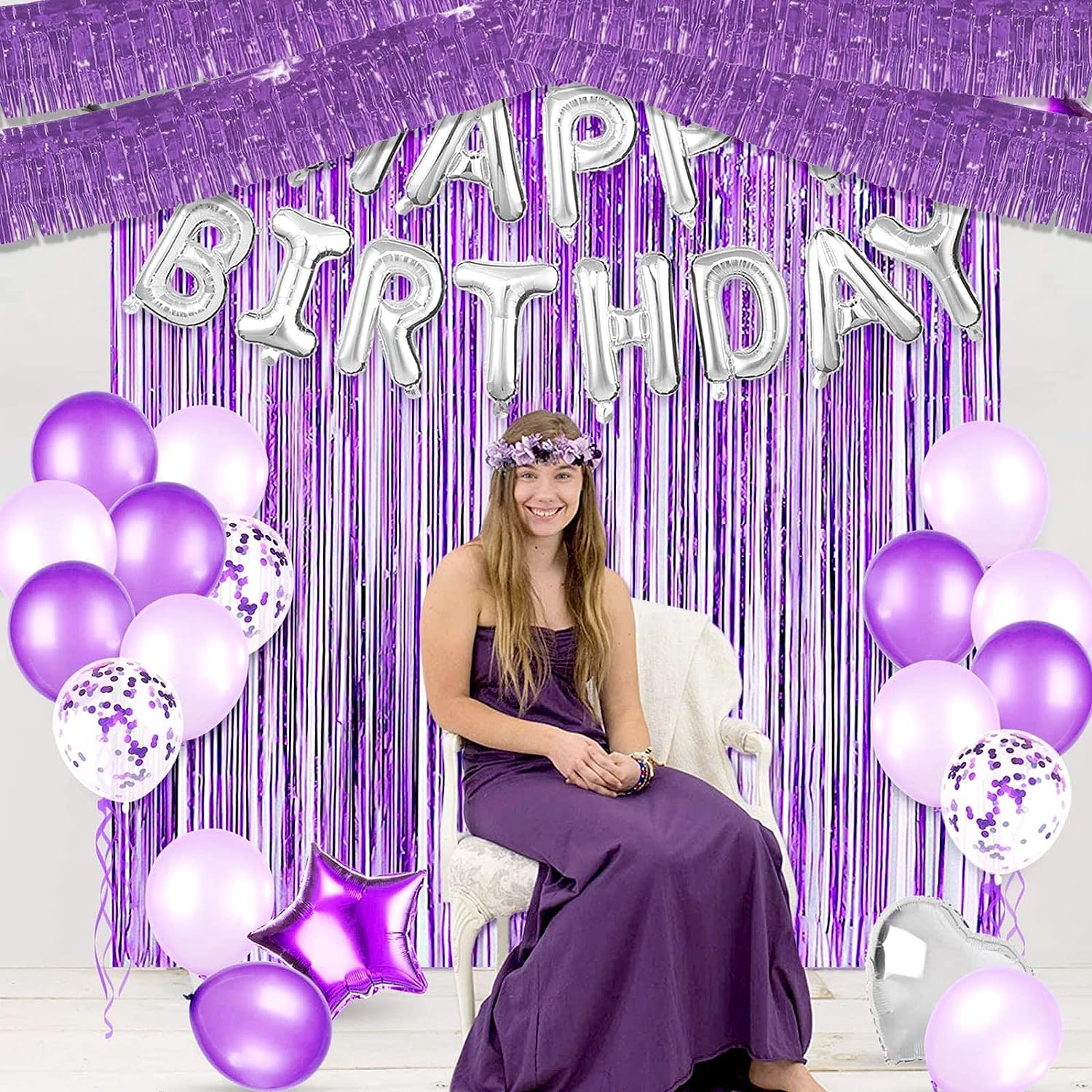 30x300CM Foil Fringe Garland s - Home Bargains ulasan dan harga
